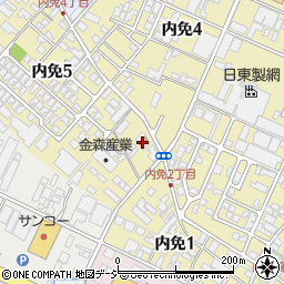 高岡内免郵便局周辺の地図