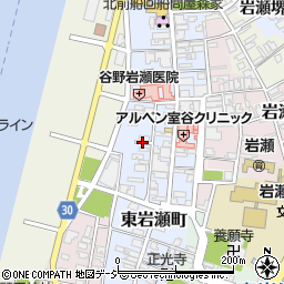 富山県富山市岩瀬新川町周辺の地図