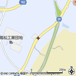 石川県かほく市高松モ周辺の地図