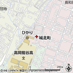 富山県高岡市城北町周辺の地図