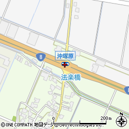 沖塚原周辺の地図