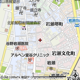 富山県富山市岩瀬福来町周辺の地図