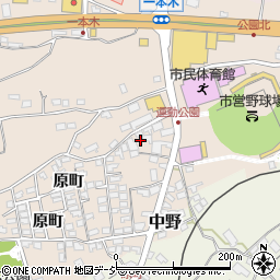 長野県中野市一本木原町周辺の地図