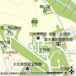 日光東照宮周辺の地図