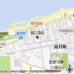 堀江酒店周辺の地図