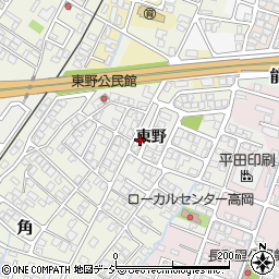 富山県高岡市東野周辺の地図
