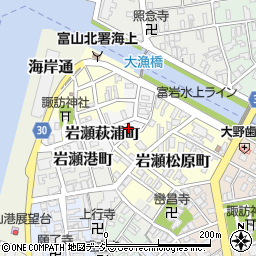 富山県富山市岩瀬萩浦町10周辺の地図