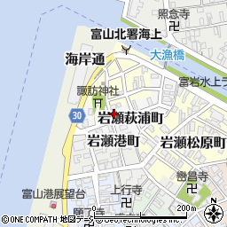富山県富山市岩瀬萩浦町33周辺の地図