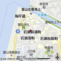 富山県富山市岩瀬萩浦町36周辺の地図