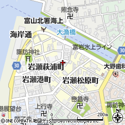 富山県富山市岩瀬萩浦町9周辺の地図