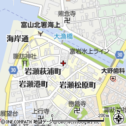 富山県富山市岩瀬萩浦町7周辺の地図