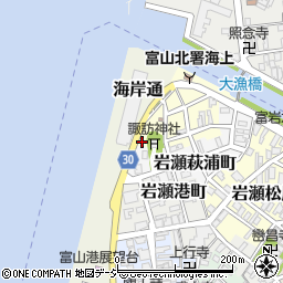 伏木海陸運送富山港周辺の地図