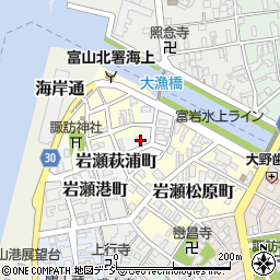 富山県富山市岩瀬萩浦町41周辺の地図