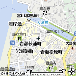 富山県富山市岩瀬萩浦町42周辺の地図