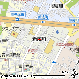富山県高岡市新成町周辺の地図