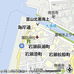 富山県富山市岩瀬入船町周辺の地図