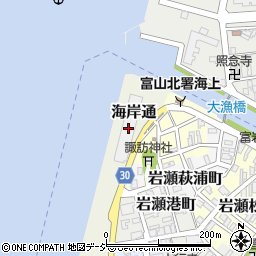 富山県営１号上屋周辺の地図