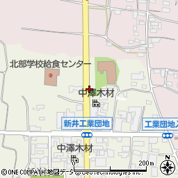 長野県中野市新井周辺の地図