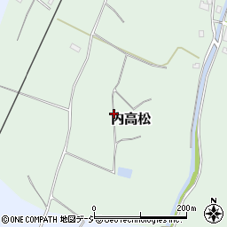 石川県かほく市内高松（わ）周辺の地図