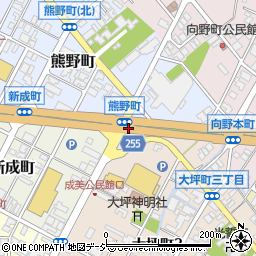 熊野町周辺の地図