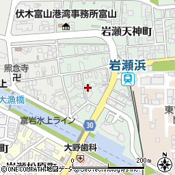 富山県富山市岩瀬天神町23周辺の地図