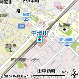 富山県滑川市周辺の地図