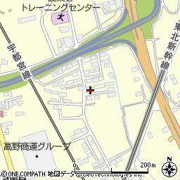 栃木県矢板市片岡周辺の地図