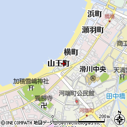富山県滑川市山王町周辺の地図