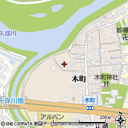 富山県高岡市木町周辺の地図