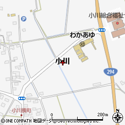 栃木県那須郡那珂川町小川周辺の地図