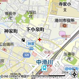 富山県滑川市晒屋周辺の地図