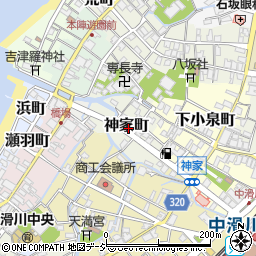 富山県滑川市神家町周辺の地図