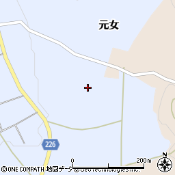 石川県かほく市元女ヲ周辺の地図