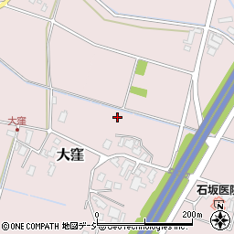 富山県滑川市大窪周辺の地図