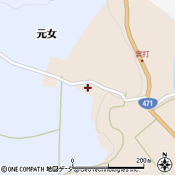 石川県かほく市箕打ロ周辺の地図
