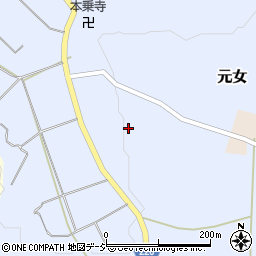 石川県かほく市元女ヌ周辺の地図