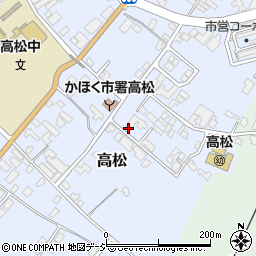石川県かほく市高松オ周辺の地図