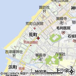 富山県滑川市荒町周辺の地図