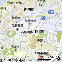 富山県滑川市四間町周辺の地図