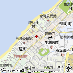 富山県滑川市中町周辺の地図
