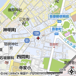 富山県滑川市吾妻町周辺の地図