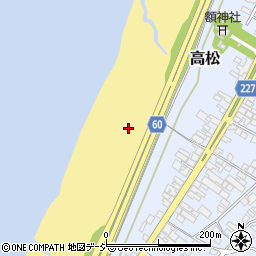 石川県かほく市高松コ周辺の地図