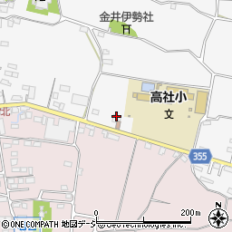 中野市　高社放課後児童クラブ周辺の地図