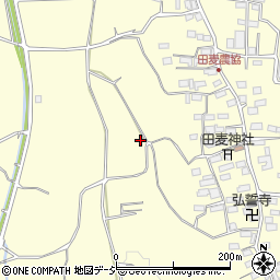 長野県中野市田麦周辺の地図