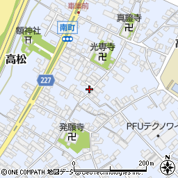 石川県かほく市高松フ周辺の地図
