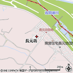 長野県中野市竹原長元坊周辺の地図