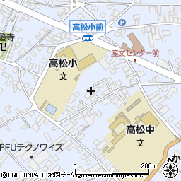石川県かほく市高松ヤ周辺の地図