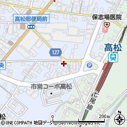 石川県かほく市高松ノ55-5周辺の地図