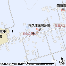 栃木県警察本部　矢板警察署・船生第一駐在所周辺の地図