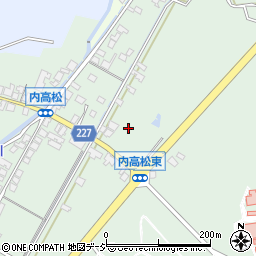 石川県かほく市内高松申周辺の地図